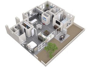 3 Beds • 2 Bath 007 floor plan